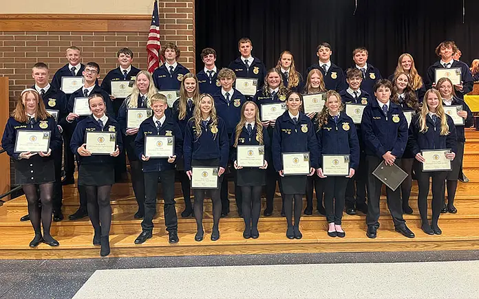 Versailles FFA members earn their Chapter FFA degrees