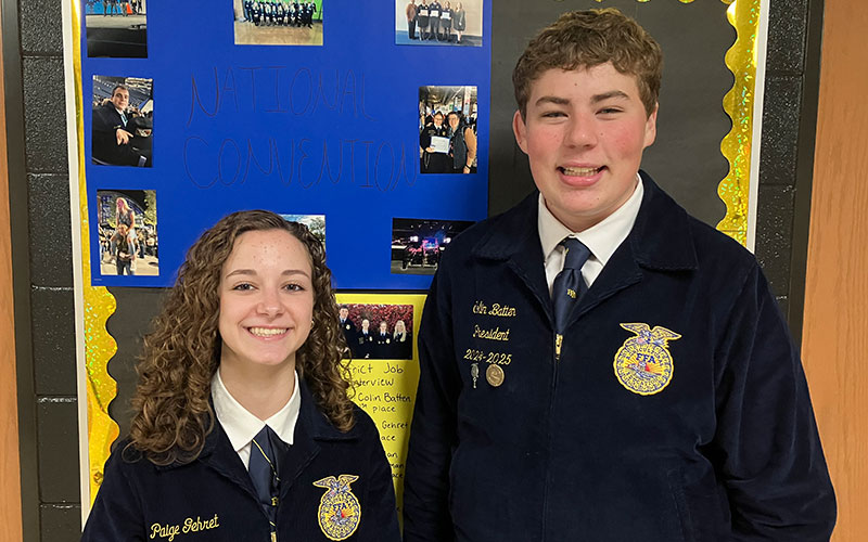 Batten, Gehret represent Versailles in State  FFA Job Interview Contest