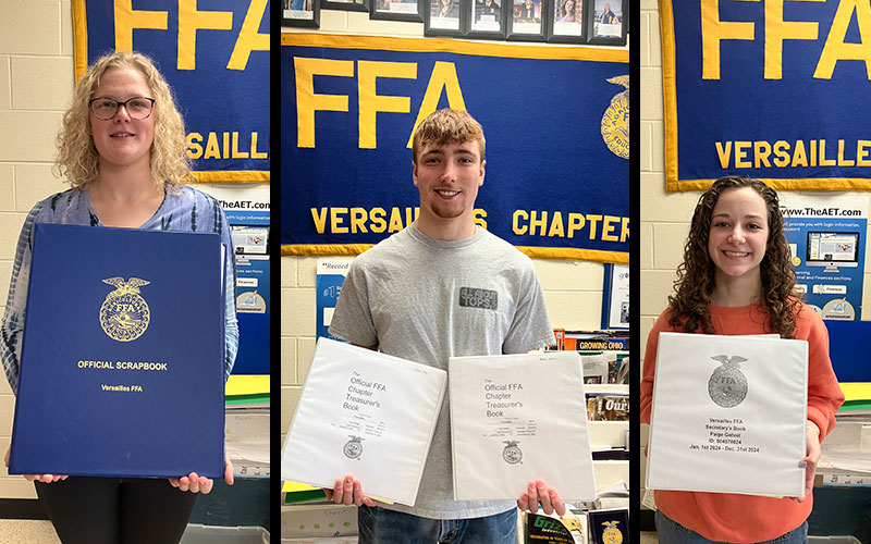 Versailles FFA Officers receive Gold-Rated Officer Books