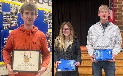Keller, Winner and Grimme named Versailles FFA Members of the Month